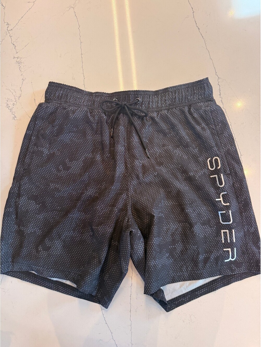 Spyder Swim Trunks, Black Camo, Size M